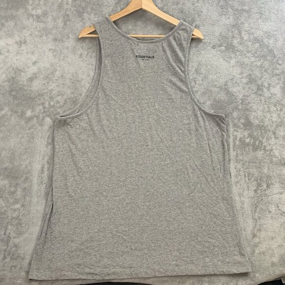 Essentials Fear of God Shirt Mens XL Gray Sleeveless Tank Top Casual Streetwear - Picture 8 of 10
